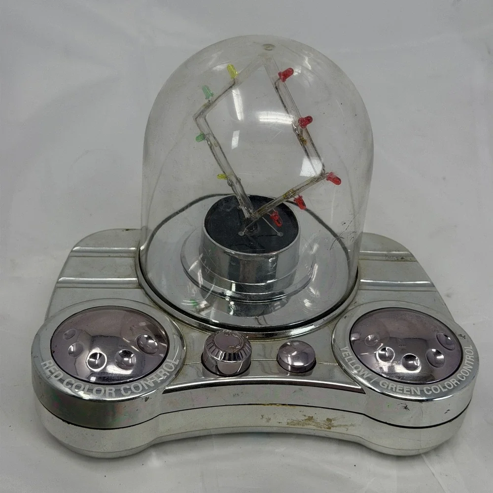 Vintage SRM LED Motion Light Chrome Space Age Y2K Retro Novelty Lamp Untested